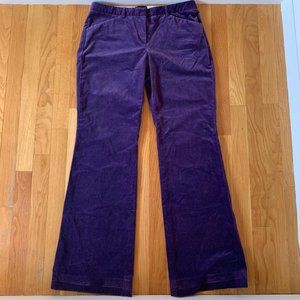 Purple Velvety Flare Pants